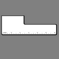 6" Ruler W/ Rectangle 1 1/2"x2"